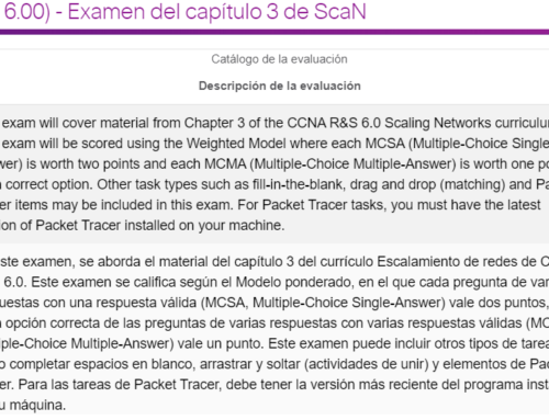 Examen del capítulo 3 de CCNA 3 v6.0