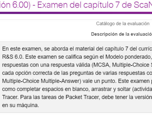 Examen del capítulo 7 de CCNA 3 v6.0